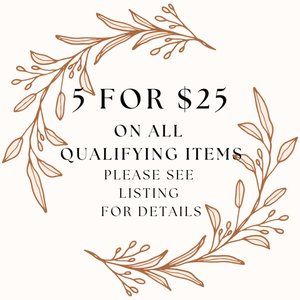 🌼5 for $25, all qualifying items are marked with a 🌼